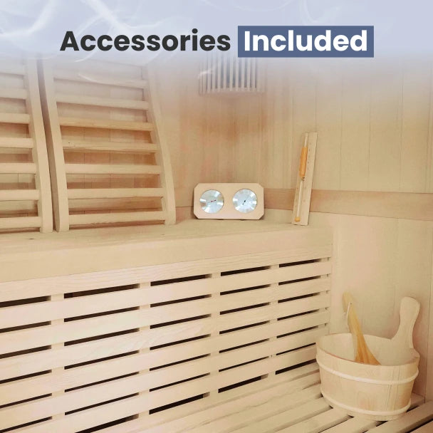 ALEKO - Viola Canadian Hemlock Traditional Indoor Sauna - 3-4 Person