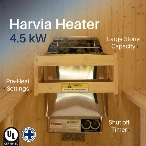 ALEKO - Anémona White Finland Pine Barrel Sauna - 3-4 Person