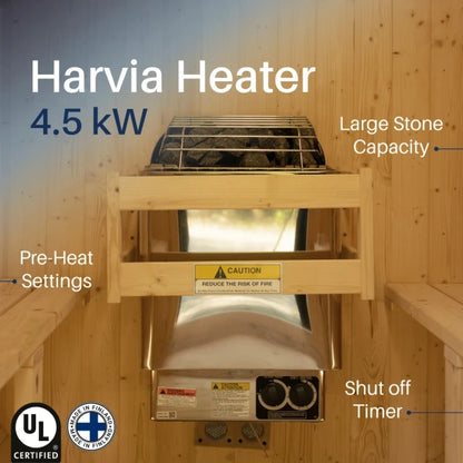 ALEKO - Anémona White Finland Pine Barrel Sauna - 3-4 Person