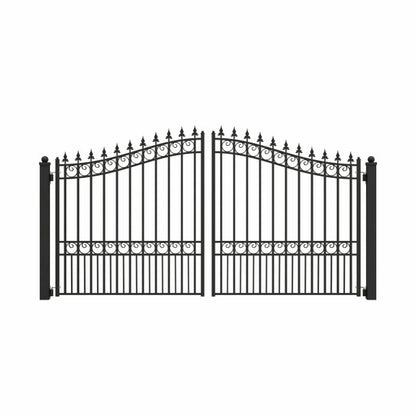 ALEKO - Steel Dual Swing Driveway Gate - LONDON Style - 12 x 6 Feet