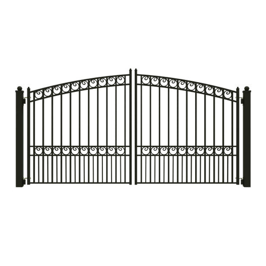 ALEKO - Steel Dual Swing Driveway Gate - PARIS Style - 12 x 6 Feet