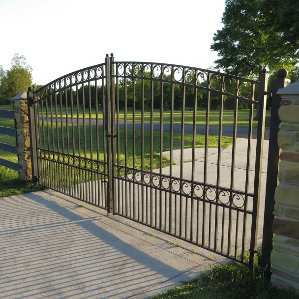 ALEKO - Steel Dual Swing Driveway Gate - PARIS Style - 12 x 6 Feet