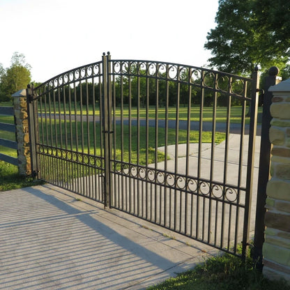 ALEKO - Steel Dual Swing Driveway Gate - PARIS Style - 12 x 6 Feet