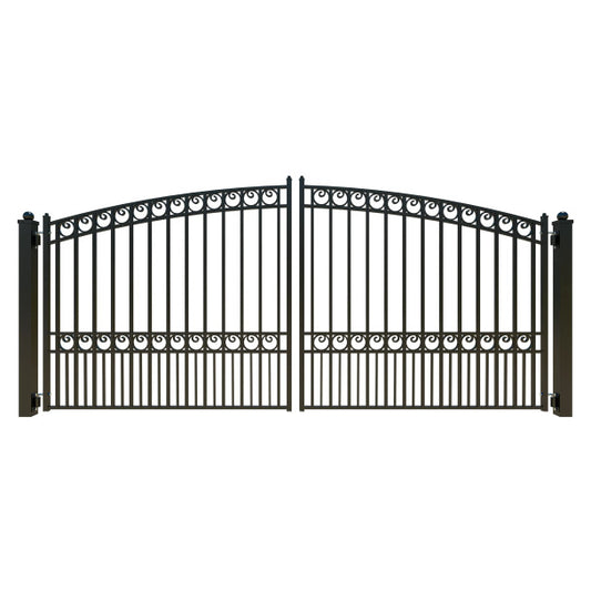 ALEKO - Steel Dual Swing Driveway Gate - PARIS Style - 14 x 6 Feet