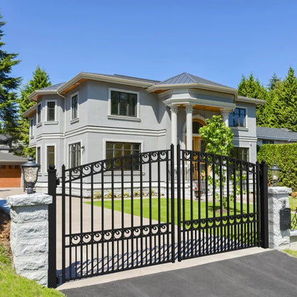 ALEKO - Steel Dual Swing Driveway Gate - PARIS Style - 14 x 6 Feet