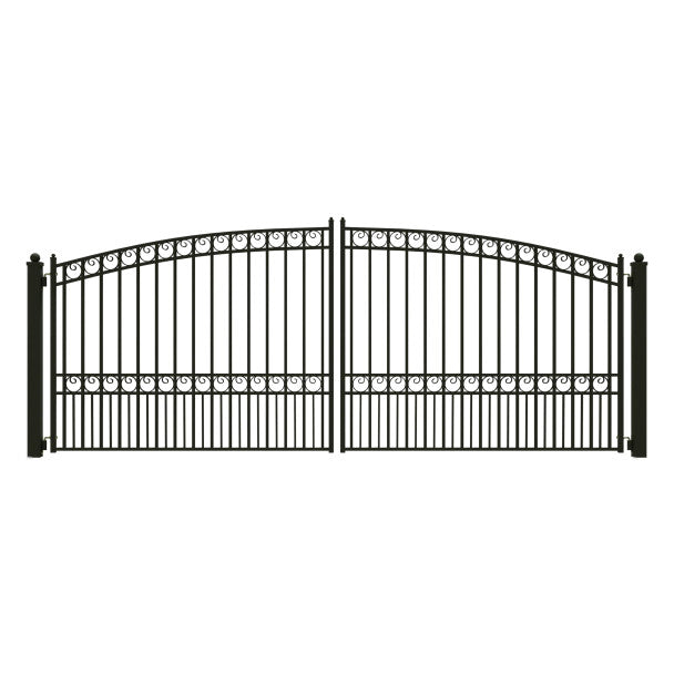 ALEKO - Steel Dual Swing Driveway Gate - PARIS Style - 16 x 6 Feet