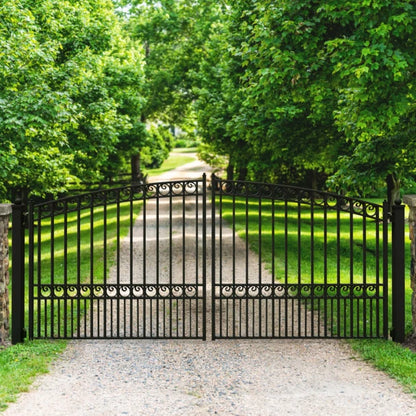 ALEKO - Steel Dual Swing Driveway Gate - PARIS Style - 16 x 6 Feet