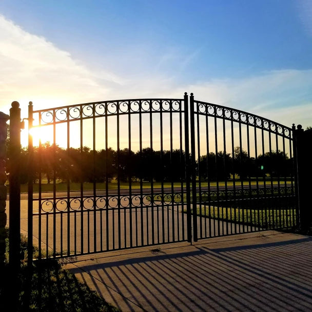 ALEKO - Steel Dual Swing Driveway Gate - PARIS Style - 16 x 6 Feet