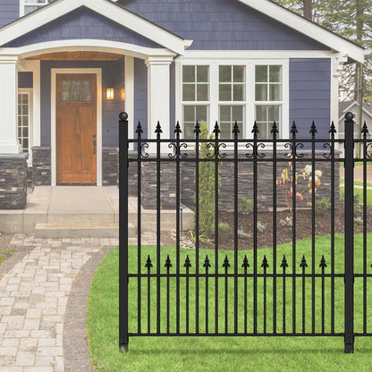 ALEKO - DIY Wrought Iron Ornamental Fence - Venice Style - 5.5 x 5 Foot