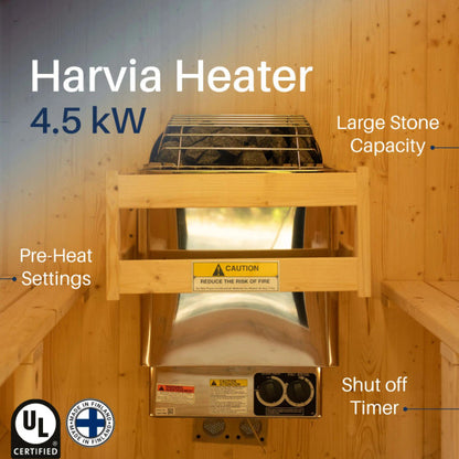 ALEKO - Arnica Rustic Cedar Square Sauna – 4 Person