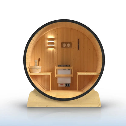 ALEKO - Celasia White Finland Pine Barrel Sauna - 3-4 Person