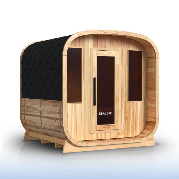 ALEKO - Arnica Rustic Cedar Square Sauna – 4 Person