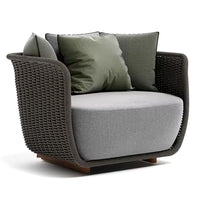 Outdoor Lounge Set Crafted for All-Weather Entertaining, Handwoven Wicker, Powder-Coated Aluminum