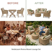 VerdeLoom Riviera Woven Lounge Set — Before & After