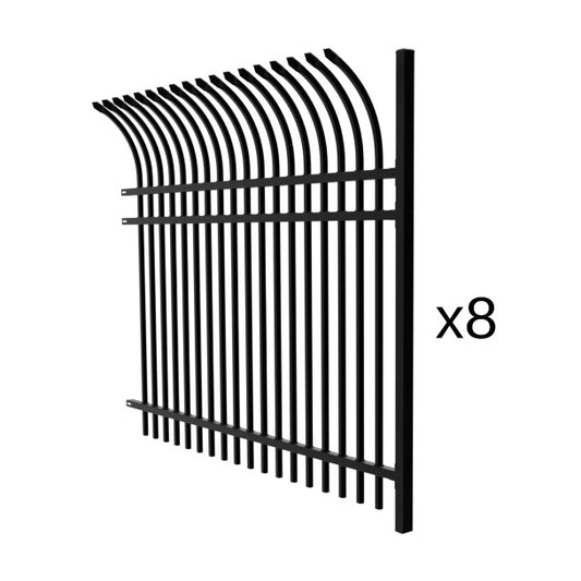 ALEKO - Commercial Grade 8-Panel Steel Fence Kit – Athens – 8x6 ft. Each